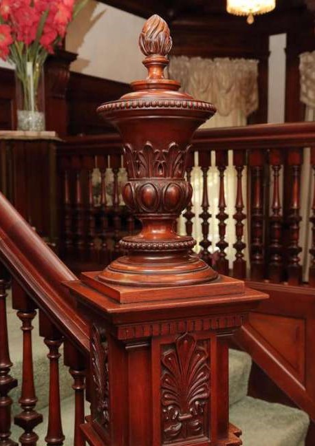 Circa 1890 - Chestnut Staircase Railing - Simply Inviting
